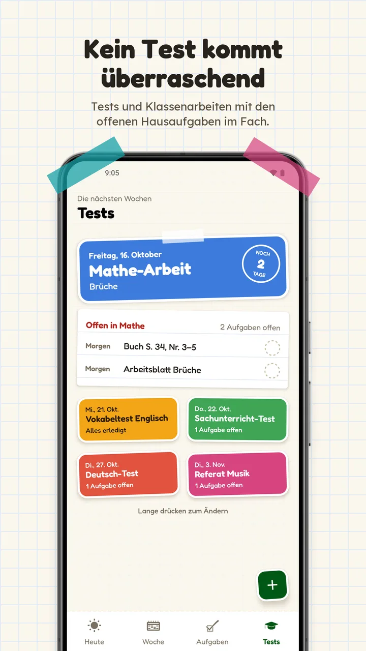 Kein Test kommt überraschend